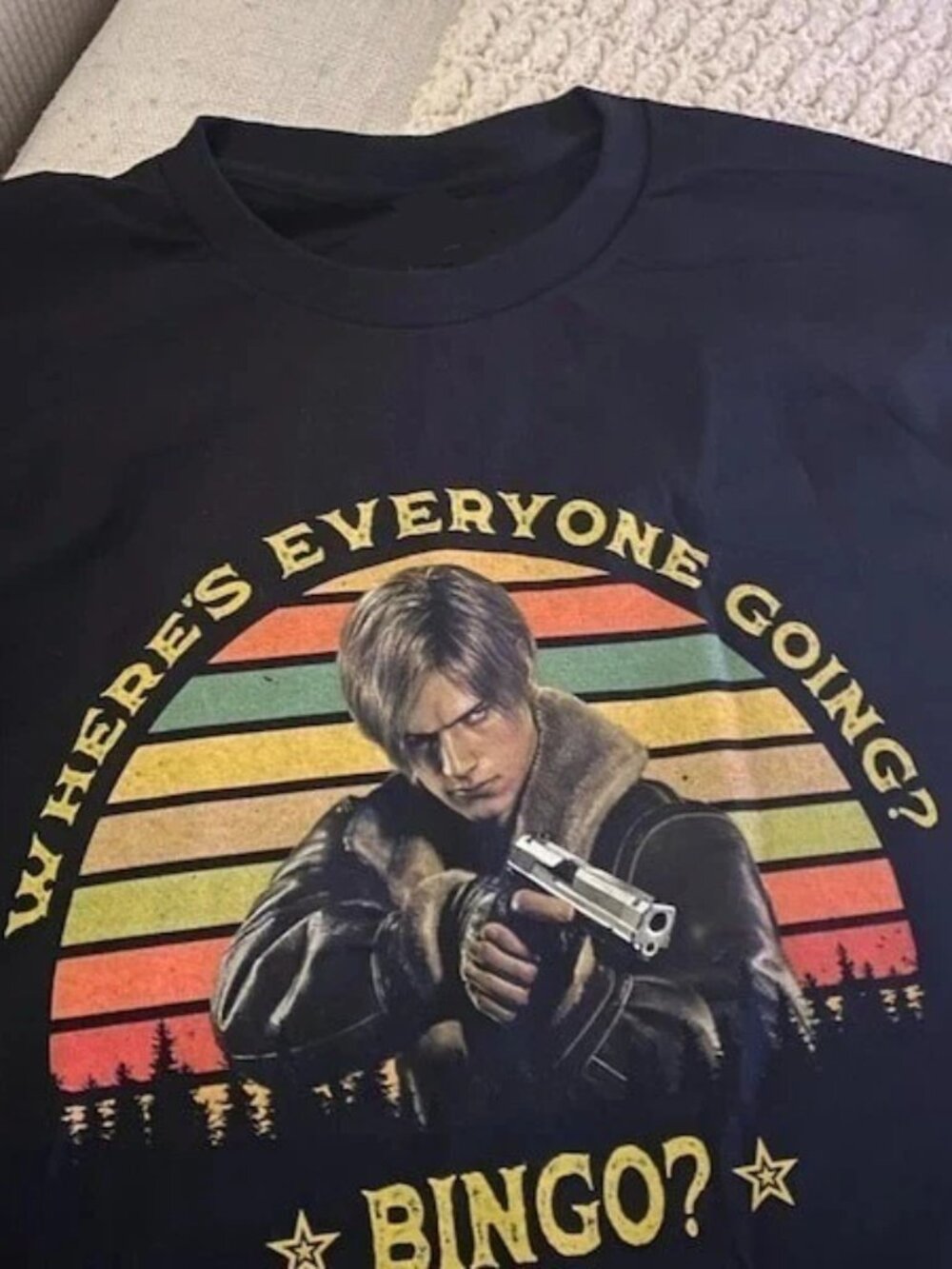 Resident Evil Leon Kennedy Bingo T-Shirt  252
